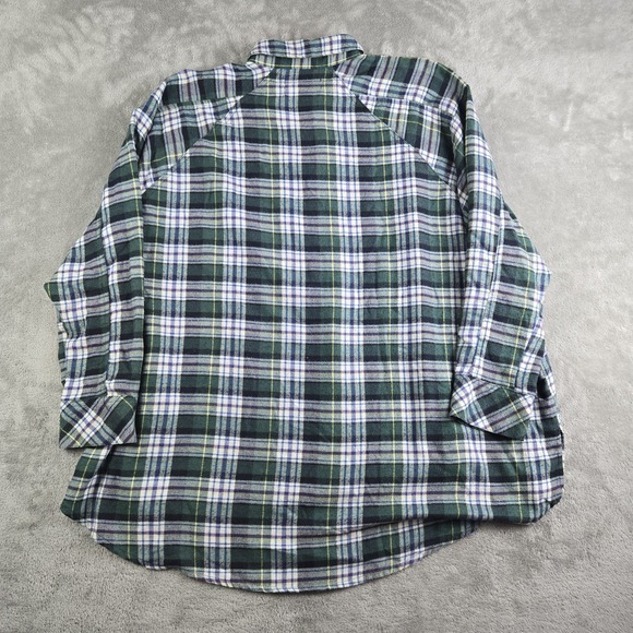 Urban Outfitters Shirt Womens Small Green White Plaid Flannel Oversized Boxy - Picture 2 of 12